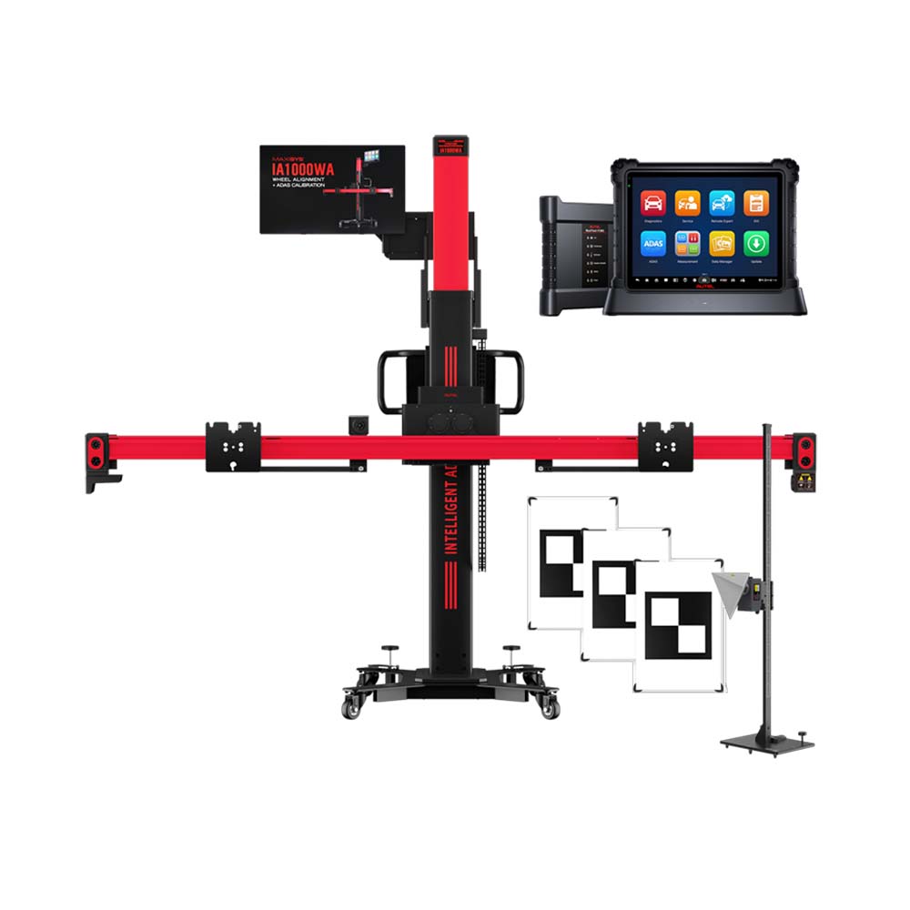 Autel IA1000AST Automated Wheel Alignment and ADAS Calibration System with MaxiSYS Ultra S2 Diagnostic Tablet