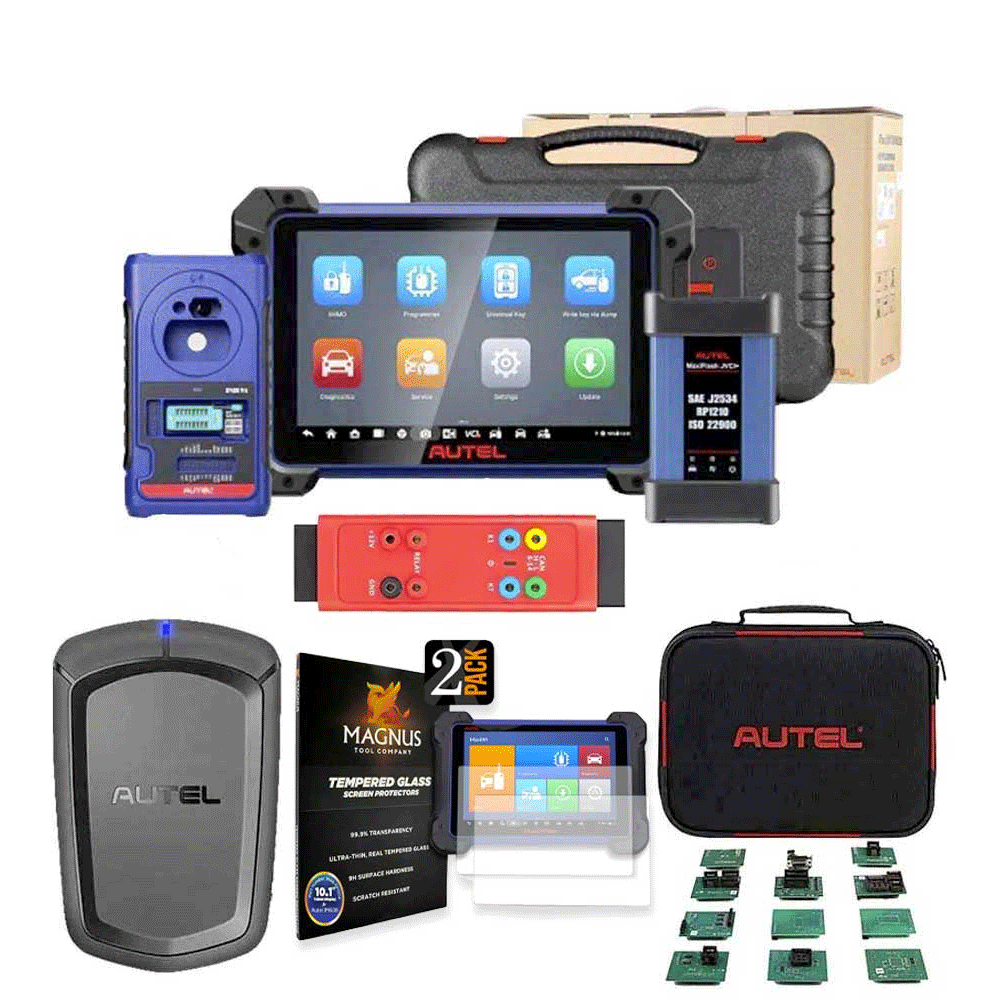 Autel MaxiIM IM608 PRO II Automotive All-In-One Key Programming and Diagnostic Tool with GBOX3, APB112 & IMKPA and 10.1" Tempered Glass Screen Protector(No Area Restriction)