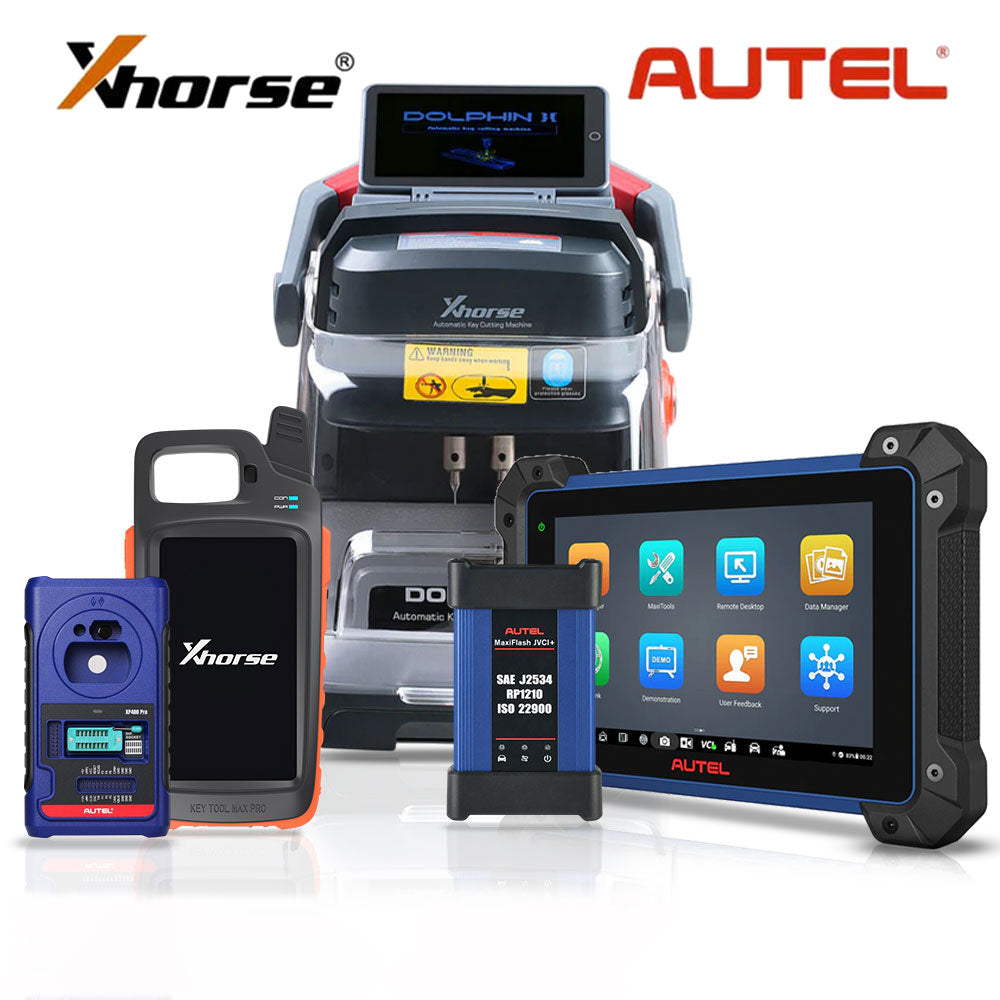 Autel MaxiIM IM608 PRO II with Xhorse XP-005L Dolphin II Key Cutting Machine and VVDI Key Tool MAX PRO Remote Generator
