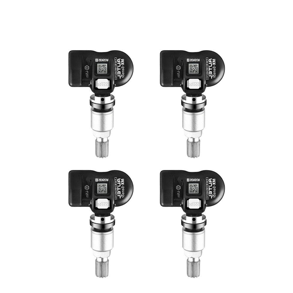 Autel MX-Sensor 433/315MHz Universal Programmable Fixed TPMS Sensor Metal Valve (Pack of 4)