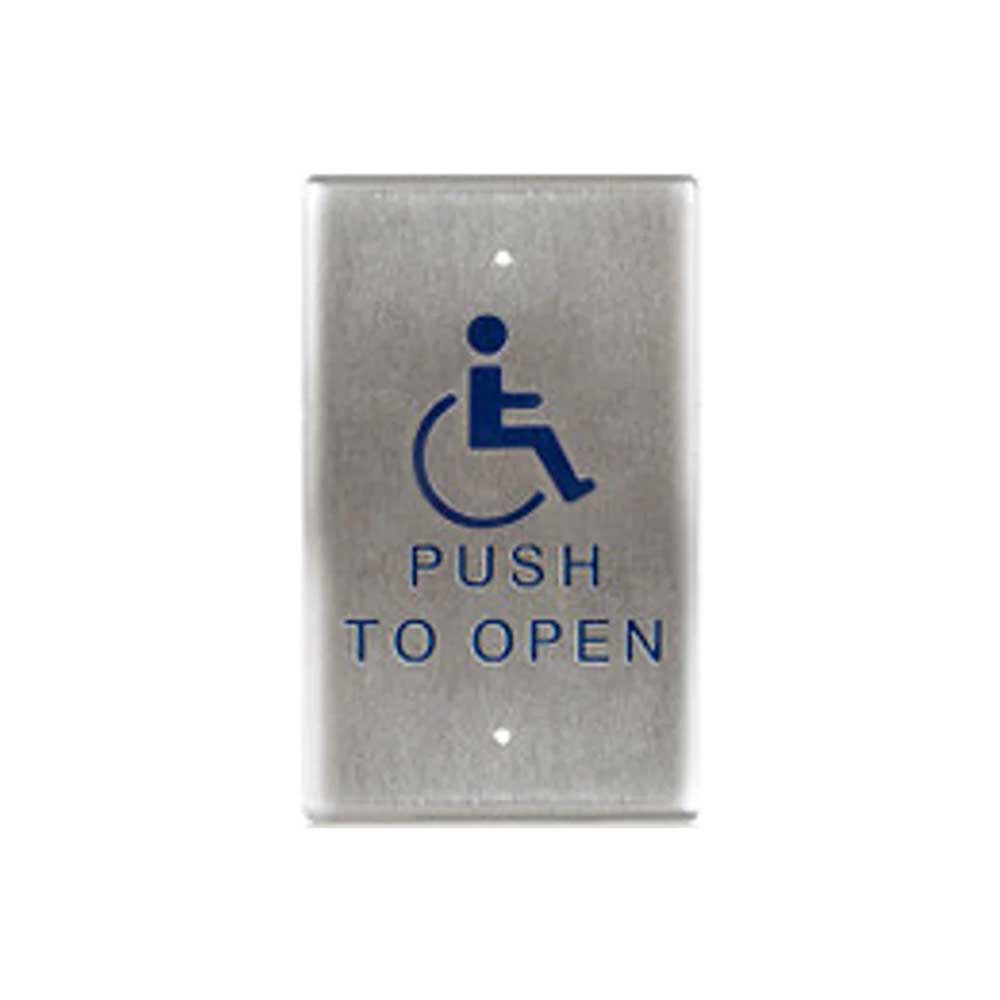 BEA - 10PBO241 - Single Gang Push Plates 2.75 Inch by 4.5 Inch Stainless Steel