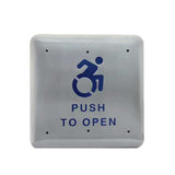 BEA - 10PBS - Squae Push Plates 4.5 Inch Stainless Steel