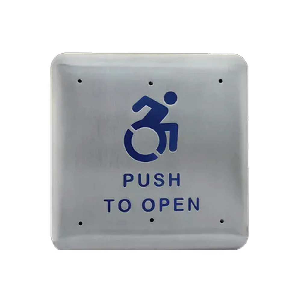 BEA - 10PBS45 - Square Push Plates 4.5 Inch Stainless Steel