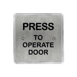 BEA - 10PBS45 - Square Push Plates 4.5 Inch Stainless Steel