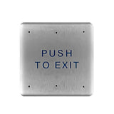 BEA - 10PBS - Squae Push Plates 4.5 Inch Stainless Steel