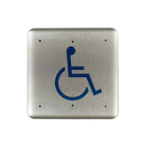 BEA - 10PBS - Squae Push Plates 4.5 Inch Stainless Steel