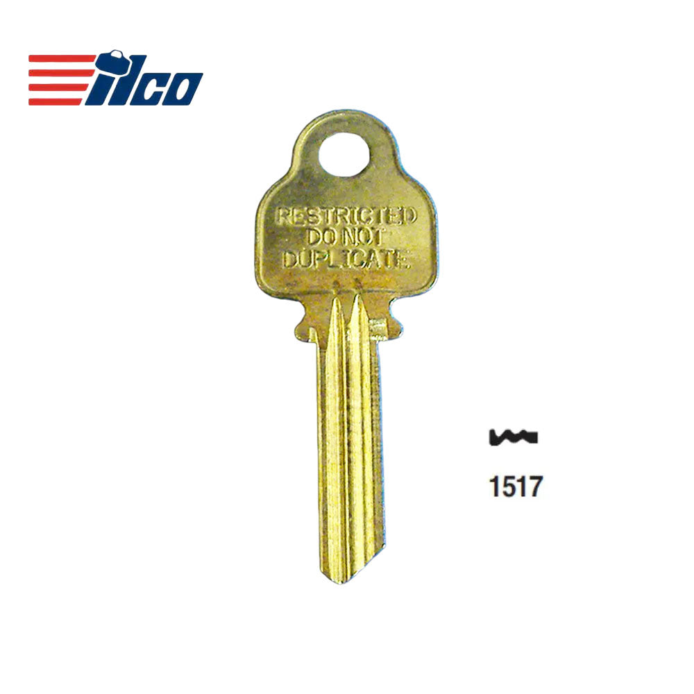 ILCO 1517 6-Pin Medeco Key Blank - Dupl Prohib