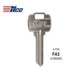 ILCO A1054WD-FA3 6-Pin Falcon Key Blank