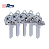 ILCO - NFL-KW1 TeamKeys - Helmet Edition Key Blank - Dallas Cowboys (5 Pack)