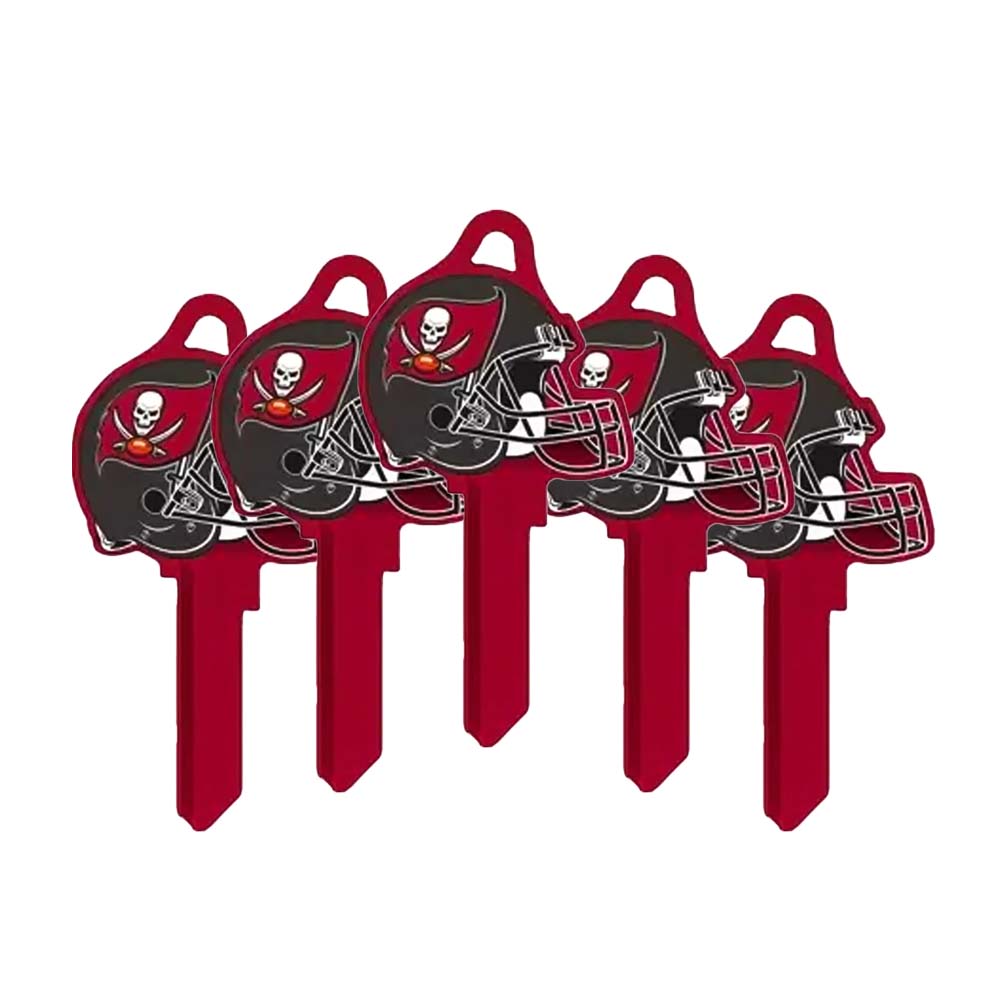 ILCO - NFL-KW1 TeamKeys - Helmet Edition Key Blank - Tampa Bay Buccaneers (5 Pack)