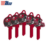 ILCO - NFL-KW1 TeamKeys - Helmet Edition Key Blank - Tampa Bay Buccaneers (5 Pack)