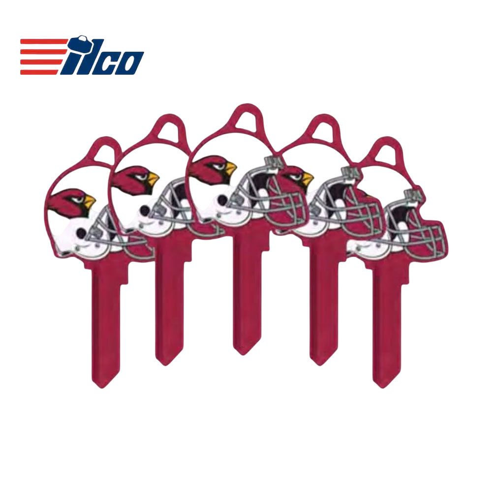 ILCO - NFL-KW1 TeamKeys - Helmet Edition Key Blank - Arizona Cardinals - Pack of 5