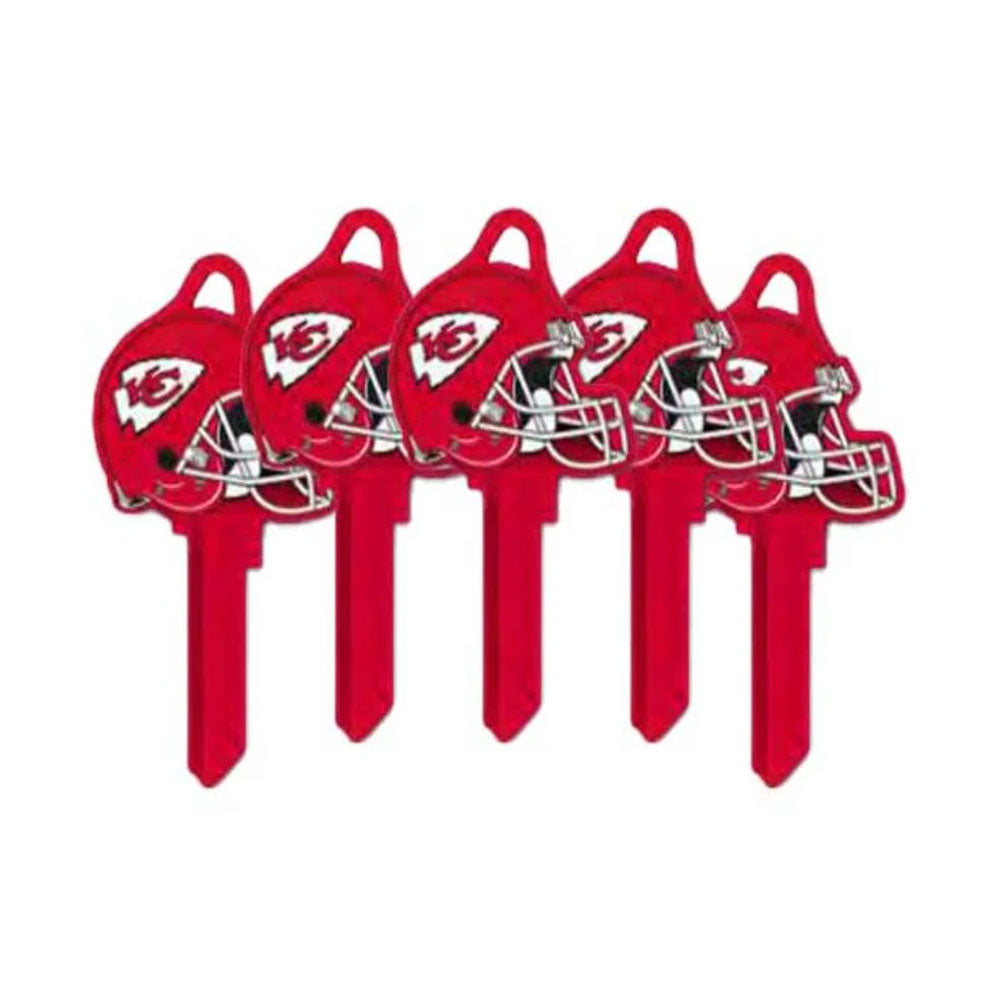 ILCO - NFL-KW1 TeamKeys - Helmet Edition Key Blank - Kansas City Chiefs - Pack of 5