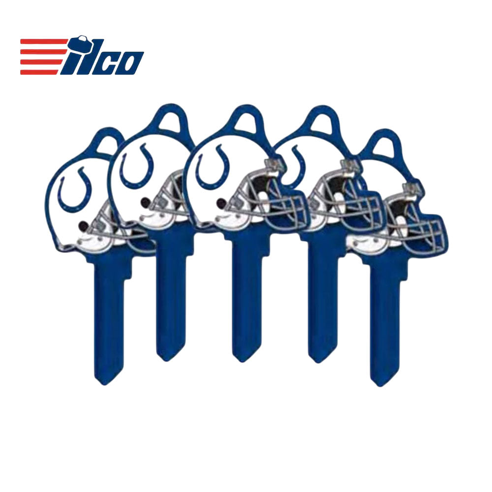 ILCO - NFL-KW1 TeamKeys - Helmet Edition Key Blank - Indianapolis Colts - Pack of 5