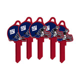 ILCO - NFL-KW1 TeamKeys - Helmet Edition Key Blank - New York Giants (5 Pack)