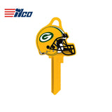 ILCO - NFL-KW1 TeamKeys - Helmet Edition Key Blank - Green Bay Packers
