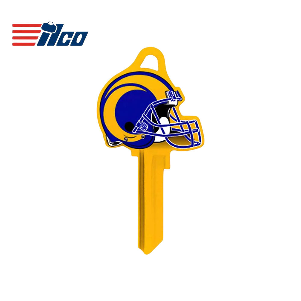 ILCO - NFL-KW1 TeamKeys - Helmet Edition Key Blank - Los Angeles Rams
