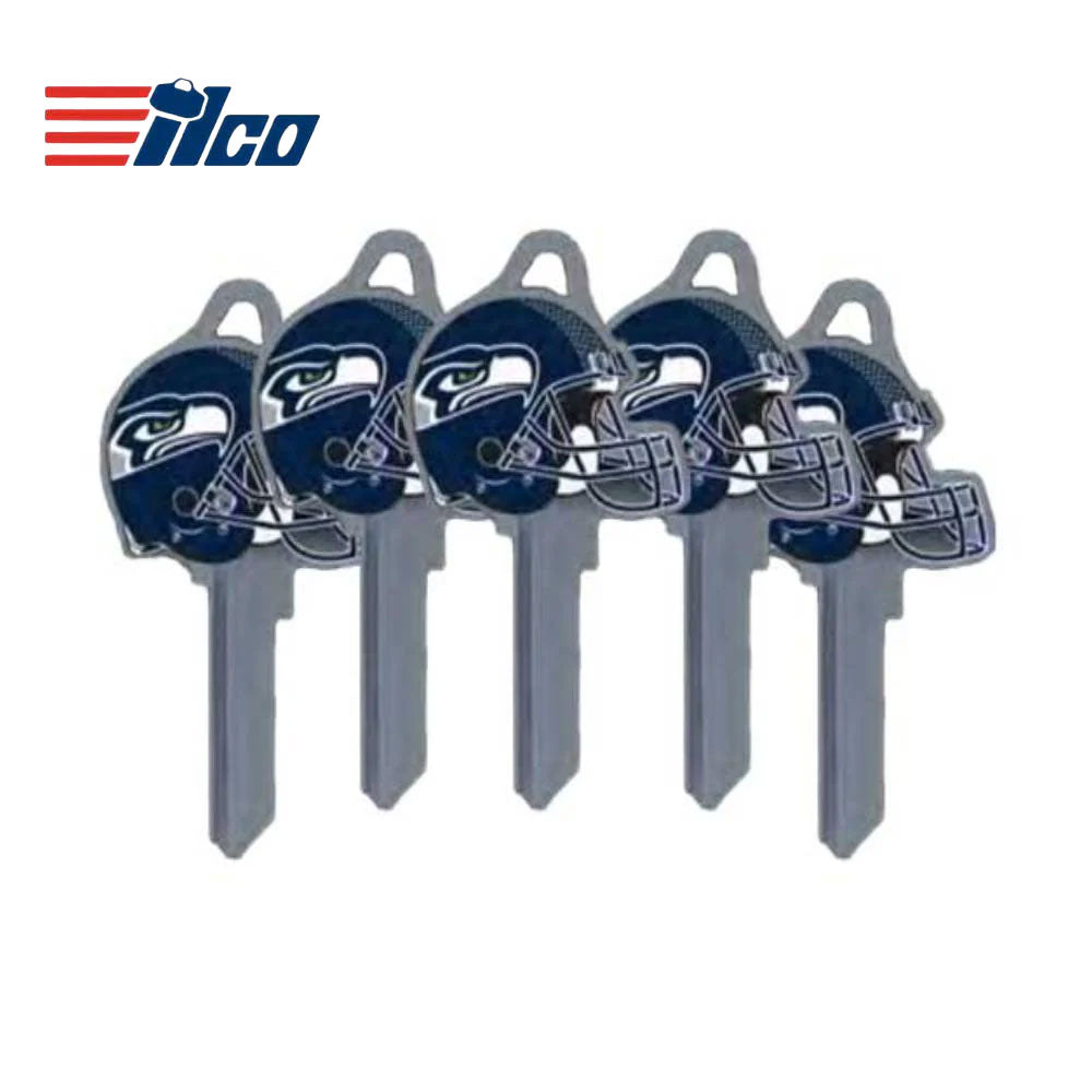 ILCO - NFL-KW1 TeamKeys - Helmet Edition Key Blank - Seattle Seahawks - Pack of 5