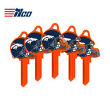 ILCO - NFL-SC1 TeamKeys - Helmet Edition Key Blank - Denver Broncos (5 Pack)