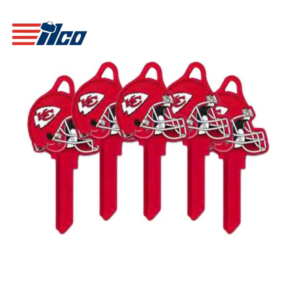 ILCO - NFL-SC1 TeamKeys - Helmet Edition Key Blank - Kansas City Chiefs - Pack of 5