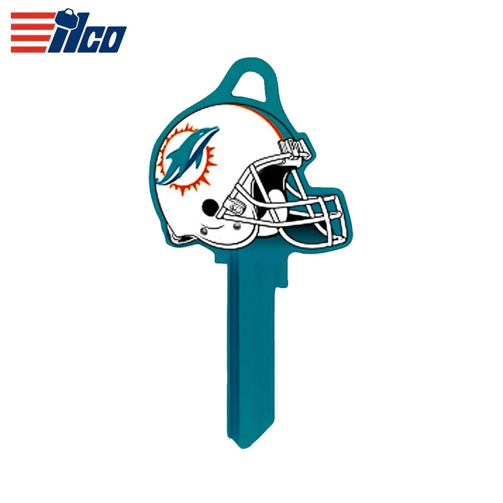 ILCO - NFL-SC1 TeamKeys - Helmet Edition Key Blank - Miami Dolphins