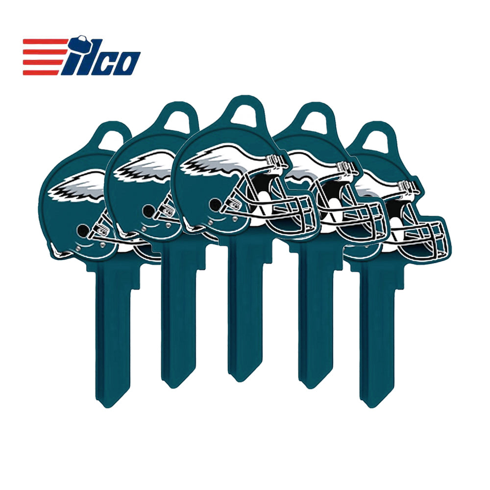 ILCO - NFL-SC1 TeamKeys - Helmet Edition Key Blank - Philadelphia Eagles (5 Pack)