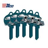 ILCO - NFL-SC1 TeamKeys - Helmet Edition Key Blank - Philadelphia Eagles (5 Pack)