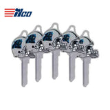 ILCO - NFL-SC1 TeamKeys - Helmet Edition Key Blank - Carolina Panthers - Pack of 5