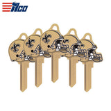 ILCO - NFL-SC1 TeamKeys - Helmet Edition Key Blank - New Orleans Saints (5 Pack)