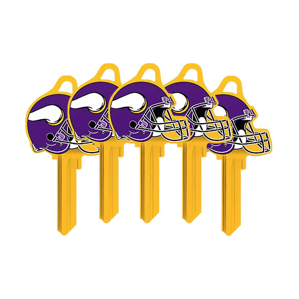 ILCO - NFL-SC1 TeamKeys - Helmet Edition Key Blank - Minnesota Vikings (5 Pack)