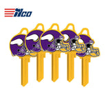ILCO - NFL-SC1 TeamKeys - Helmet Edition Key Blank - Minnesota Vikings (5 Pack)