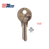 103AM Chicago Commercial & Residencial Key Blank - CHI-8D / AP3 (Packs of 10)