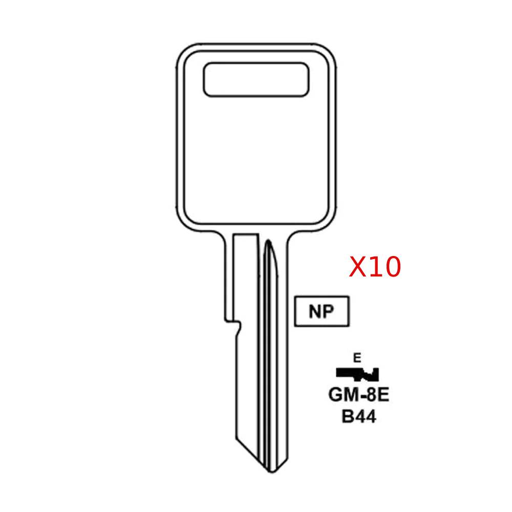 B46 Key GM Key Blank - B44 / GM-8E (Packs of 10) – Locksmith Keyless