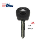 GM Key Blank - DAE-4.P1 / DW05AP (Packs of 5)