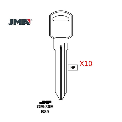 GM Key Blank - B89 / GM-30E (Packs of 10)