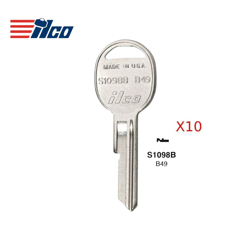 GM Key Blank - GM-10 / B49 (Packs of 10)