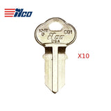 GM 1041G Slideout Key Blank - CHI-2  / CG1  (Packs of 10)