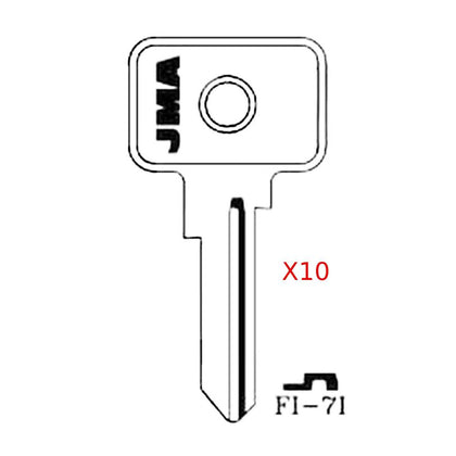Fiat Key Blank - FT43 / FI-7I (Packs of 10) - Discontinued