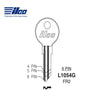 ILCO L1054G / FR2 Fort CompX Brass Key - 6 Pin Or Disc