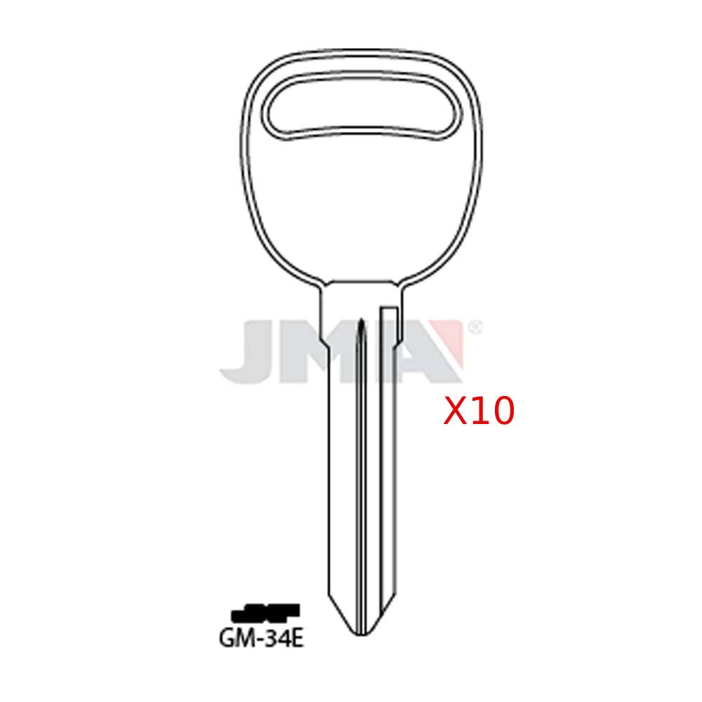 JMA GM-34E / GM B91 / P1111 Mechanical Key (Pack of 10)