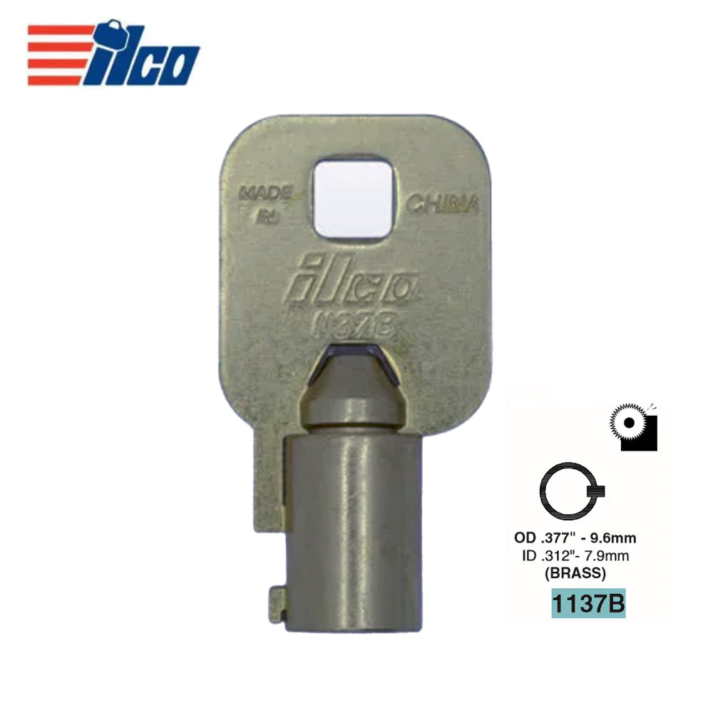 1137B Chicago / Harley Davidson Motorcycle Tubular Key Blank - CHI-1T