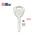 Honda Acura Key Blank - HOND-37D / HD101 (Packs of 10)