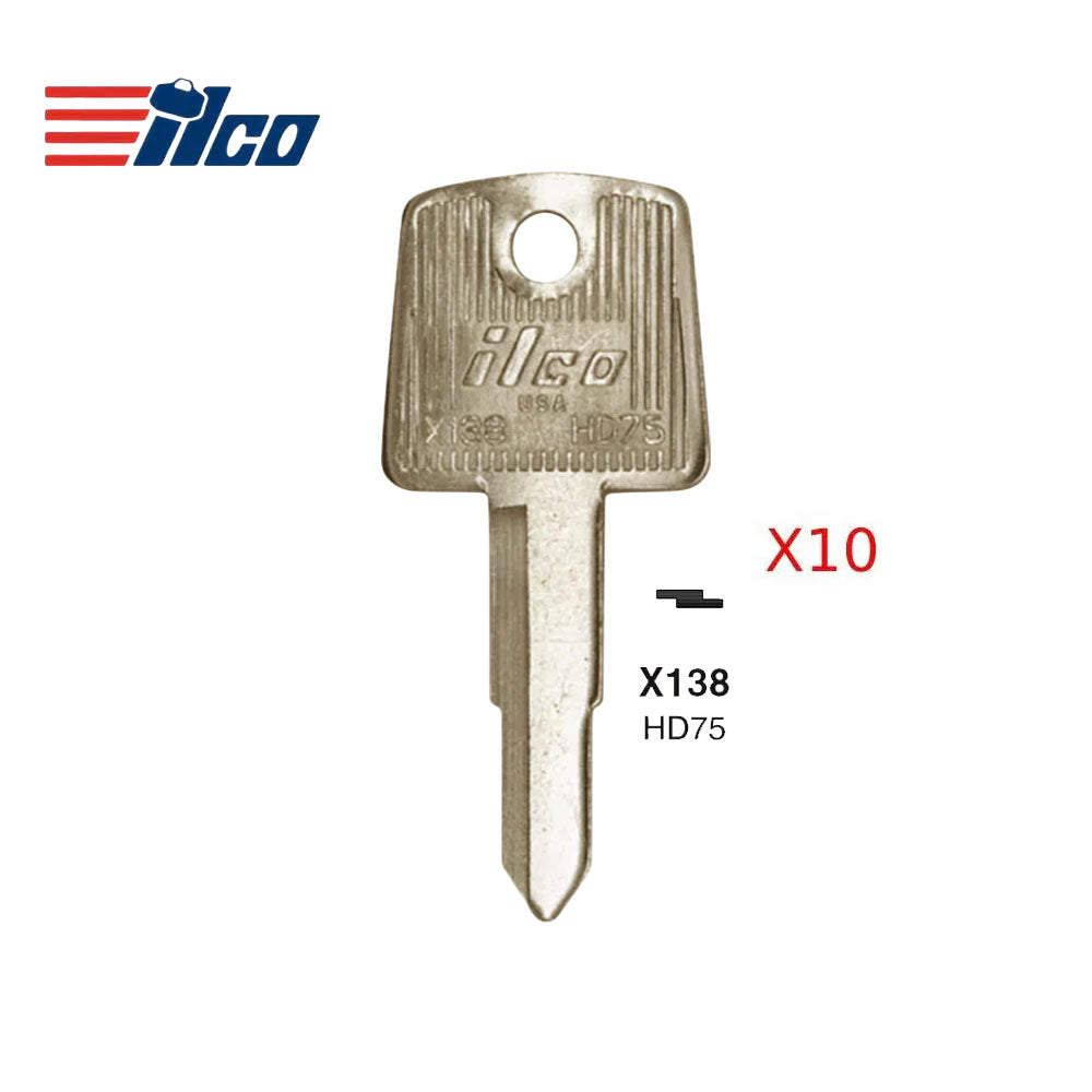 Honda Motorcycle Key Blank - HOND-4I / HD75 (Packs of 10)