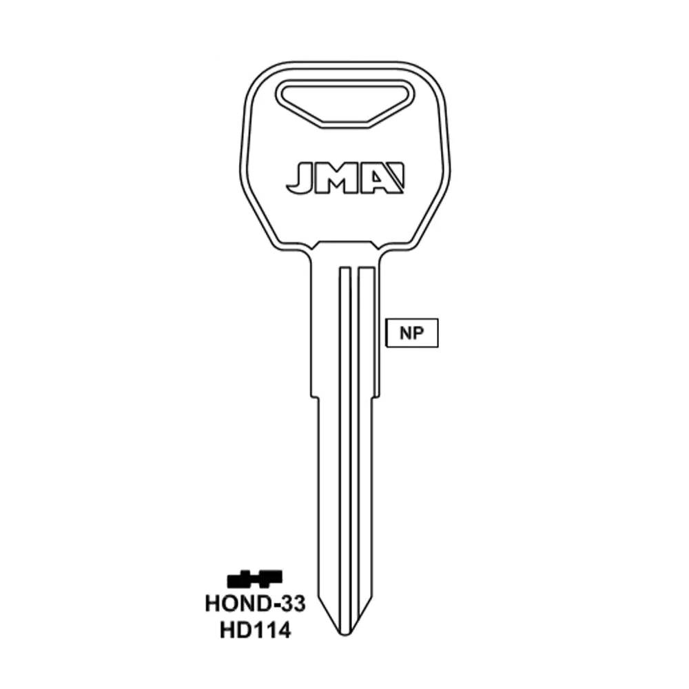 Honda Key Blank - HD114 / HOND-33 – Locksmith Keyless