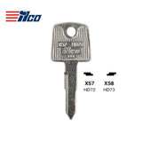 ILCO HD72 Honda Motorcycle Key Blank - X57