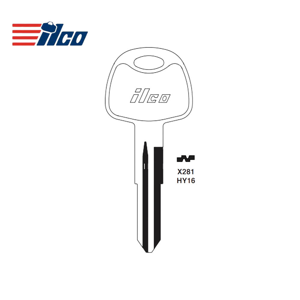 Hyundai Kia Key Blank - HY-12 / HY16