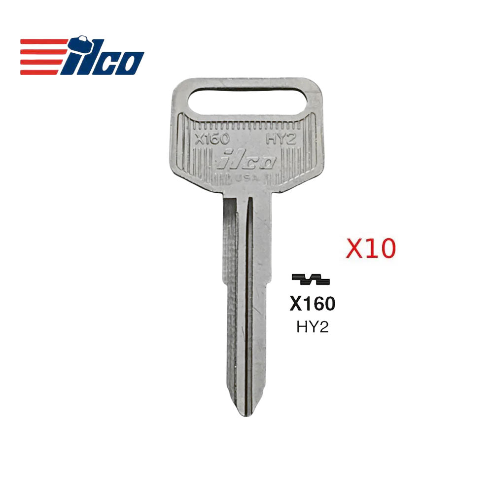Hyundai Key Blank - HY-15D / HY2 (Packs of 10)