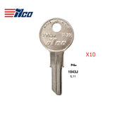 1043J Commercial & Residential Key Blank - TIM-1D /  IL11 (Packs of 10)