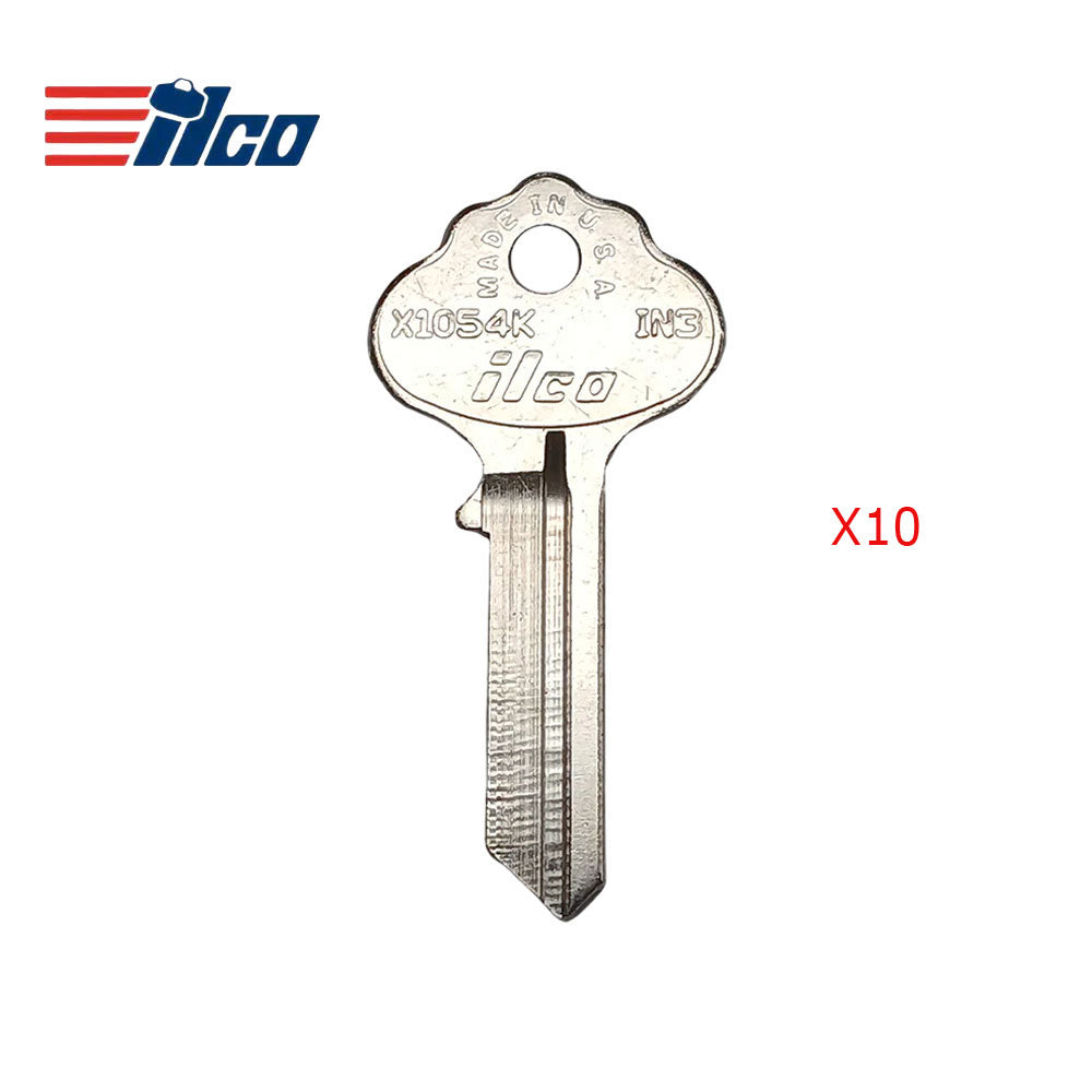 ILC-4DE / IN3 / IN36 / X1054K Ilco 5-Wafer Cabinet Key Brass (Packs of 10)