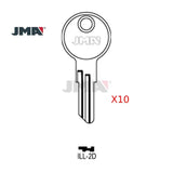 JMA ILL-2D / IL9 / 1043B Illinois Cabinet Key Nickel (Pack of 10)